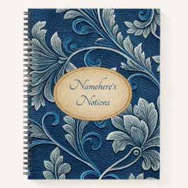 Create Your Own Tourquoise Embossed Vintage Floral Notitieboek