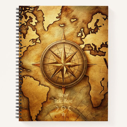 Create Your Own Traveller Compass Rose Map Notitieboek (Voorkant)