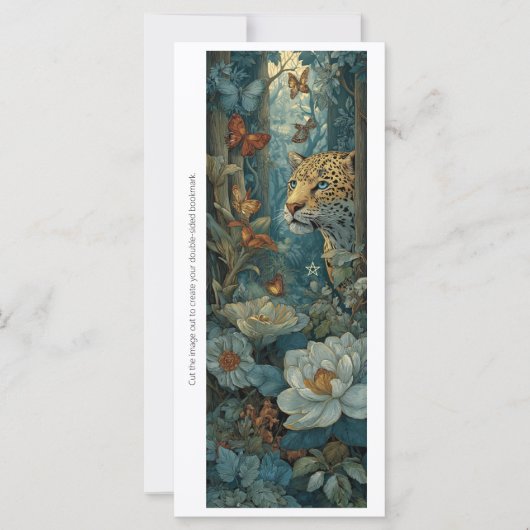 Create Your Own Tropical Cheetah Bookmark Card (Voorkant)