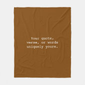 Create Your Own Warm Chocolate  Fleece Deken (Voorkant)