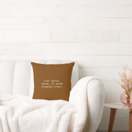 Create Your Own Warm Neutrals Pillow – Chocolate B Kussen