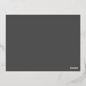 Create Your Own wedding dark gray Folie Feestdagen Briefkaart (Achterkant)