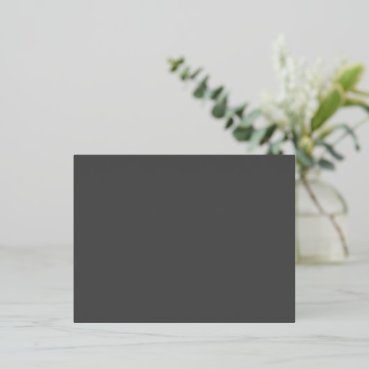 Create Your Own wedding dark gray Folie Feestdagen Briefkaart (Staand Voorkant)