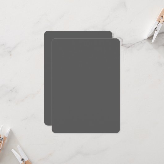 Create Your Own wedding dark gray Kaart (Voorkant / Achterkant in situ)