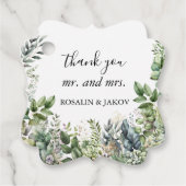 Create Your Own wedding eucalyptus Bedankjes Labels (Voorkant)