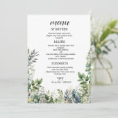 Create Your Own wedding eucalyptus Flat Menu (Staand voorkant)