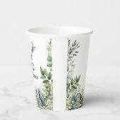 Create Your Own wedding eucalyptus Papieren Bekers (Links)