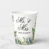 Create Your Own wedding eucalyptus Papieren Bekers (Voorkant)