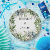 Create Your Own wedding eucalyptus Papieren Bordje (Feest)