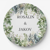 Create Your Own wedding eucalyptus Papieren Bordje (Voorkant)