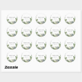 Create Your Own wedding eucalyptus Ronde Sticker (Vel)