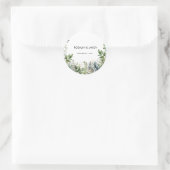 Create Your Own wedding eucalyptus Ronde Sticker (Tas)