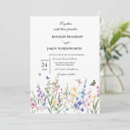 Create Your Own wedding Invitation card Kaart (Staand voorkant)