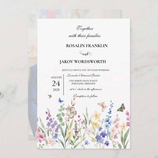 Create Your Own wedding Invitation card Kaart (Voorkant / Achterkant)