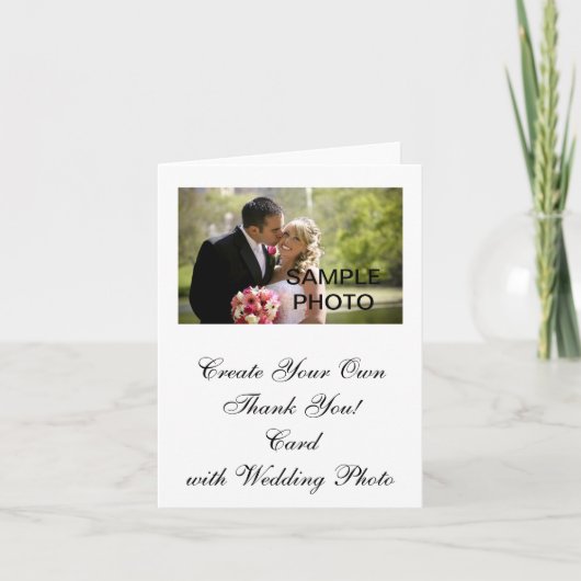 Create Your Own Wedding PhotoThank You Cards Bedankkaart (Voorkant)