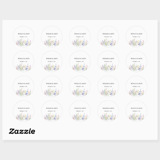 Create Your Own wedding Ronde Sticker (Vel)