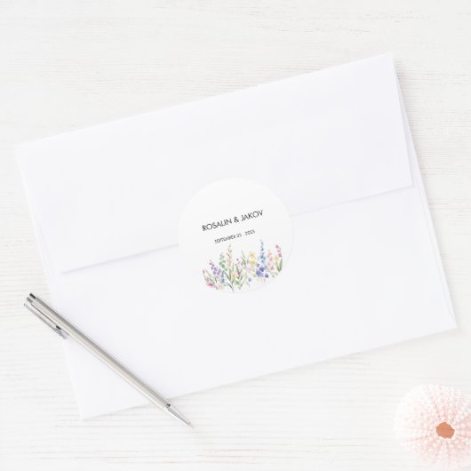 Create Your Own wedding  Ronde Sticker (Envelop)