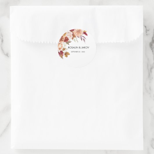 Create Your Own wedding Ronde Sticker (Tas)