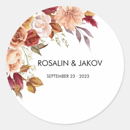 Create Your Own wedding  Ronde Sticker (Voorkant)