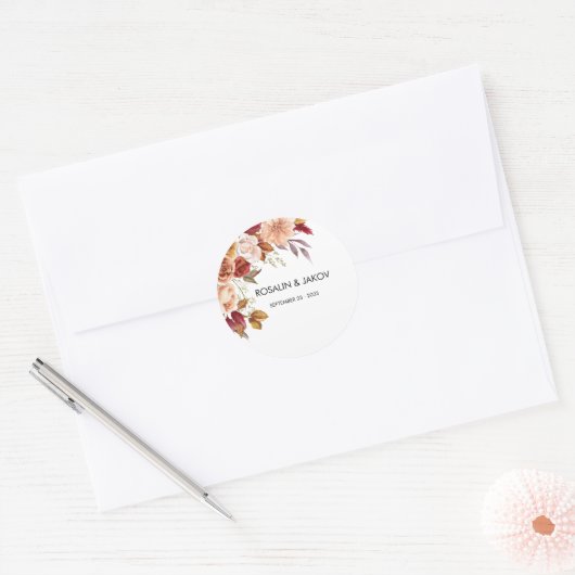 Create Your Own wedding  Ronde Sticker (Envelop)