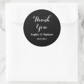 Create Your Own Wedding Thank You Ronde Sticker (Tas)