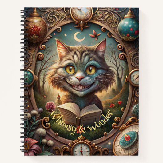 Create Your Own Whimsical Cheshire Cat Book Notitieboek (Voorkant)