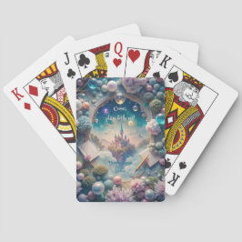 Create Your Own Whimsical Dream Castle Pokerkaarten