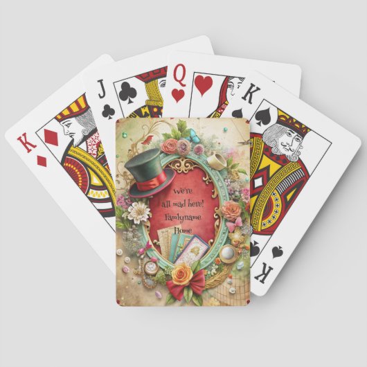 Create Your Own Whimsical Magic Top Hat Pokerkaarten (Achterkant)