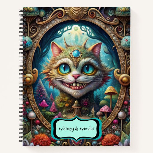 Create Your Own Whimsical Queen Cheshire Cat Notitieboek (Voorkant)