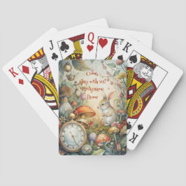 Create Your Own Whimsical Rabbit Hutch Pokerkaarten