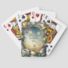 Create Your Own Whimsical Tea Party Madness Pokerkaarten