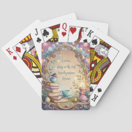 Create Your Own Whimsical Tea Party Story Pokerkaarten