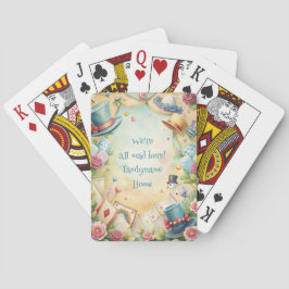 Create Your Own Whimsical Top Hats Yellow & Blue Pokerkaarten