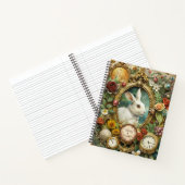 Create Your Own Whimsical White Rabbit Lady Notitieboek (Binnen)