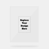 Create Your Own white  Acryl Bord (Voorkant)