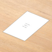 Create Your Own white  Acryl Uitnodigingen (Laagn)