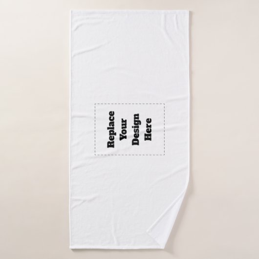 Create Your Own white  Badhanddoek (Badhanddoek)