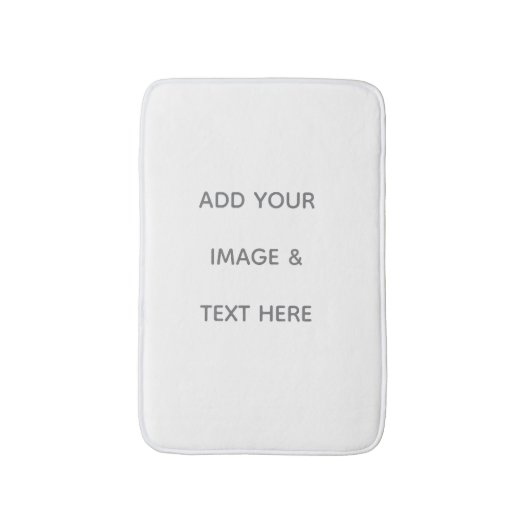 Create Your Own white  Badmat (Voorkant Verticaal)