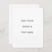 Create Your Own white Bedankkaart (Voorkant / Achterkant)