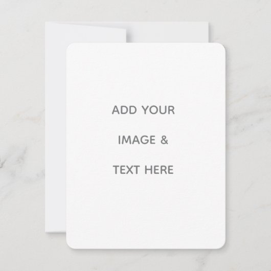 Create Your Own white  Bedankkaart (Voorkant)