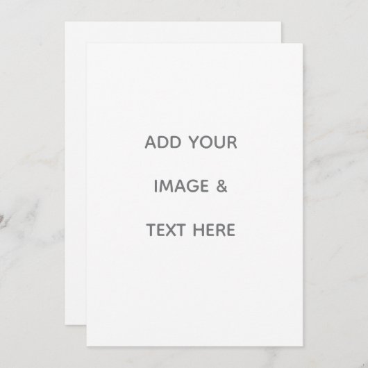 Create Your Own white Bedankkaart (Voorkant / Achterkant)