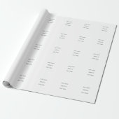 Create Your Own white  Cadeaupapier (Uitgerold)