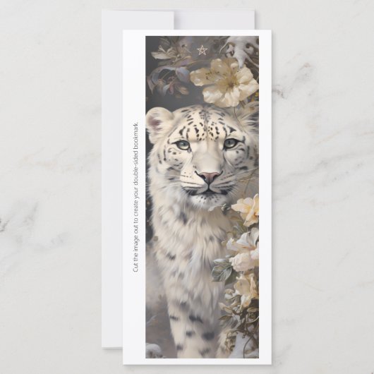 Create Your Own White Cheetah Roses Bookmark Card (Voorkant)