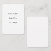 Create Your Own white  Contactkaartje (Voorkant / Achterkant)