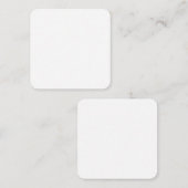 Create Your Own White Custom personalized Vierkante Visitekaartje (Voorkant / Achterkant)
