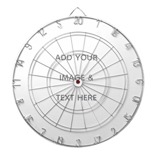 Create Your Own white  Dartbord (Voorkant)