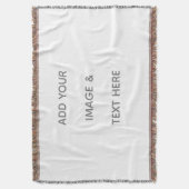 Create Your Own white  Deken (Voorkant Verticaal)