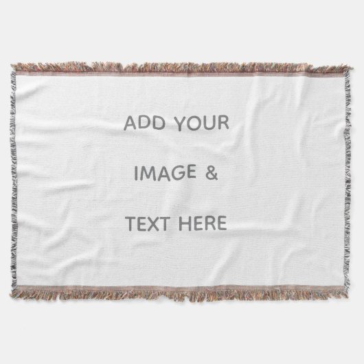 Create Your Own white  Deken (Voorkant)