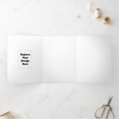 Create Your Own white  Drieluik Kaart (Binnen)