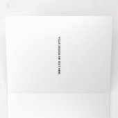 Create Your Own white  Drieluik Wenskaart (Binnenzijde eerst)